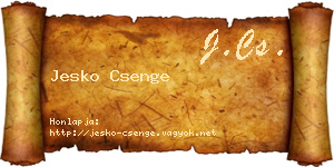 Jesko Csenge névjegykártya